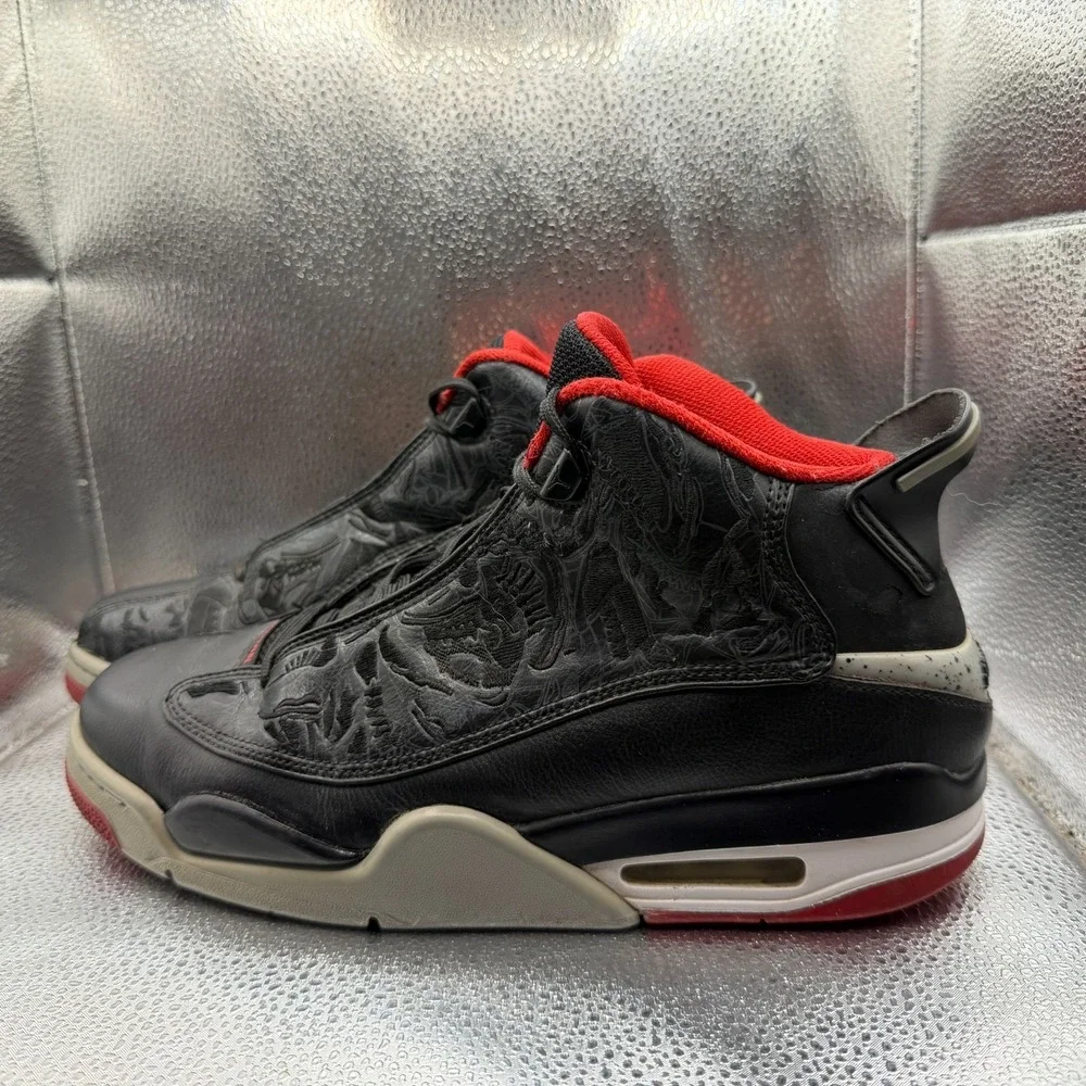 Size 10 Air Jordan Dub‎ Zero Black/Gym Red-Wolf Gray Mens Shoes 311046-013